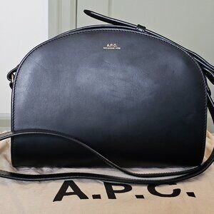 Black A.P.C. Demi-Lune Crossbody Bag